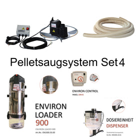 environ Set de sistema de aspiración de pellets 4 – extracción vertical de pellets con Spiderhug y Loader 900