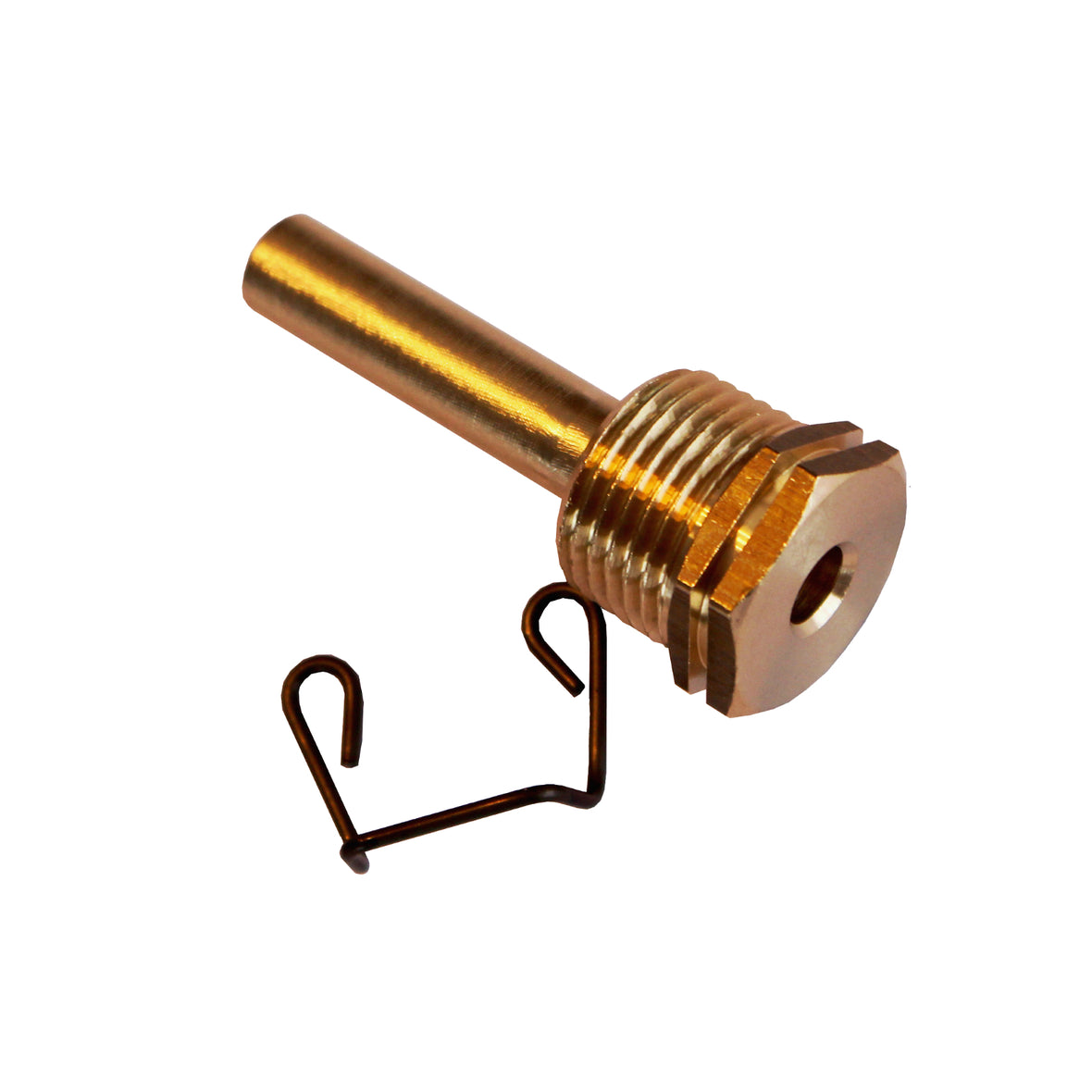 Manga de inmersión G1/2" latón 50mm – acero inoxidable, PN40, Ø interior 6,5mm para sensores de cable