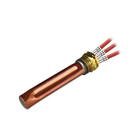 Tauchhülse Messing-Kupfer G1/2" für bis zu 3x 6mm Fühler – 100/200/250mm
