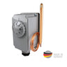 Termostato a immersione con sensore remoto 0–90°C – ottone R1/2", capillare 1000mm, IP40