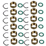 Set of 10 screw sockets / screw connections for stainless steel corrugated pipe