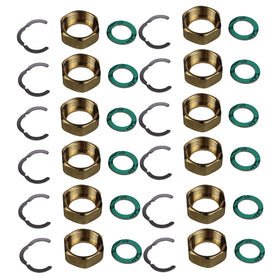 Set of 10 screw sockets / screw connections for stainless steel corrugated pipe